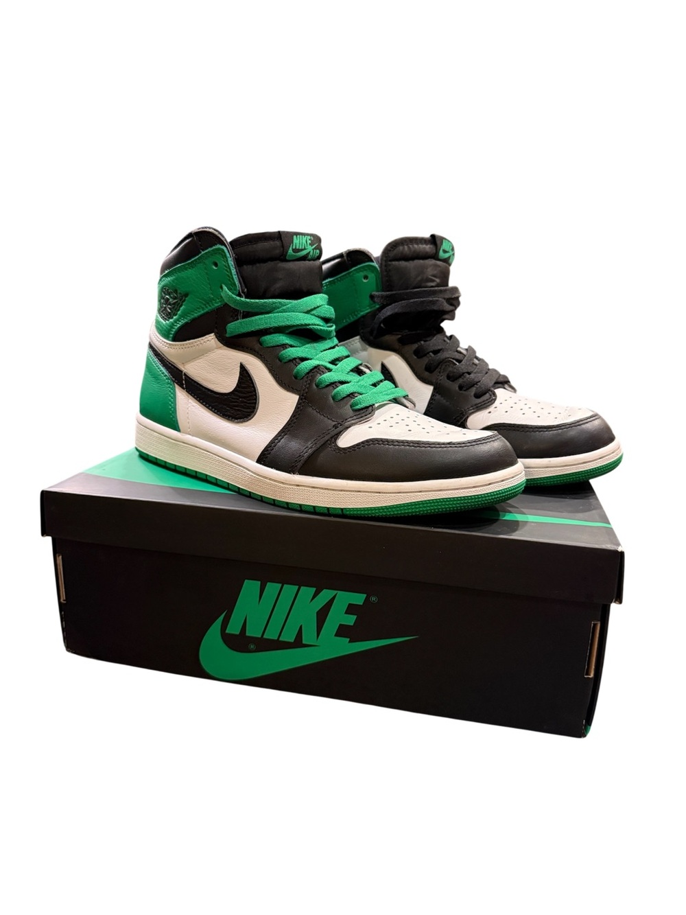 Nike Air Jordan 1 Retro High OG Lucky Green Black White Sz 10